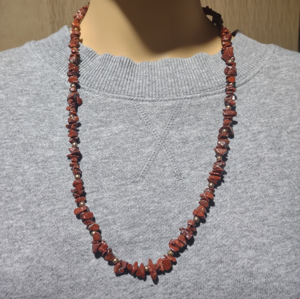 Elegant Red Stone Costume Necklace